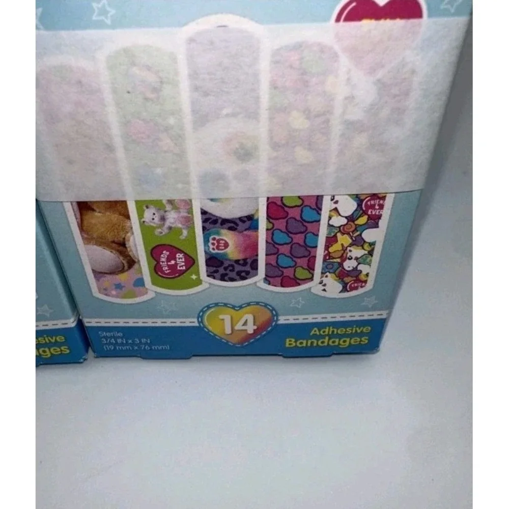 12 BOXES~Build-A-Bear Adhesive Bandages, 3/4in x 3in‎ 168 Kids Bandages-USA
